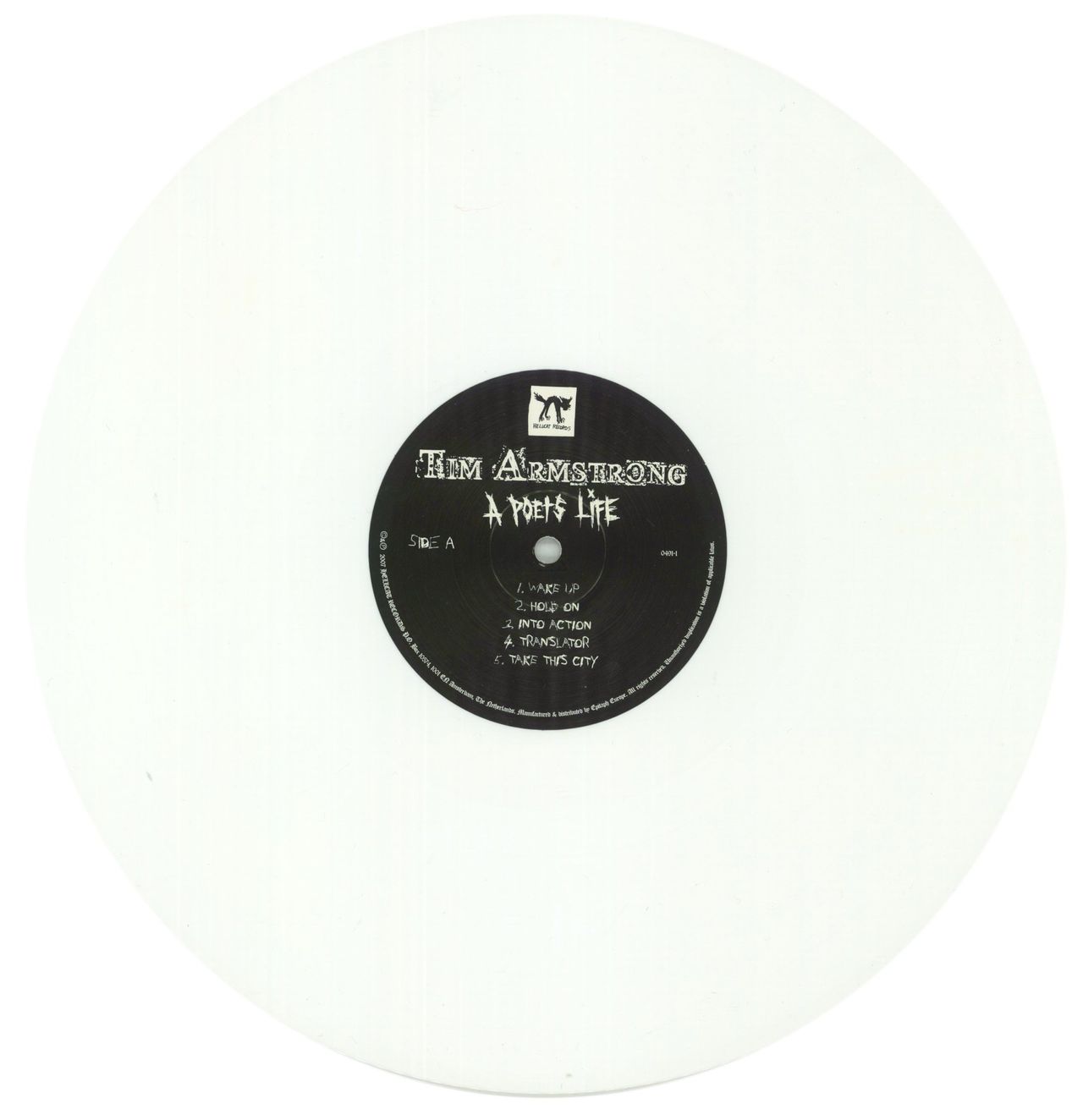 Tim Armstrong A Poet's Life - White Vinyl - RSD 2022 UK Vinyl LP