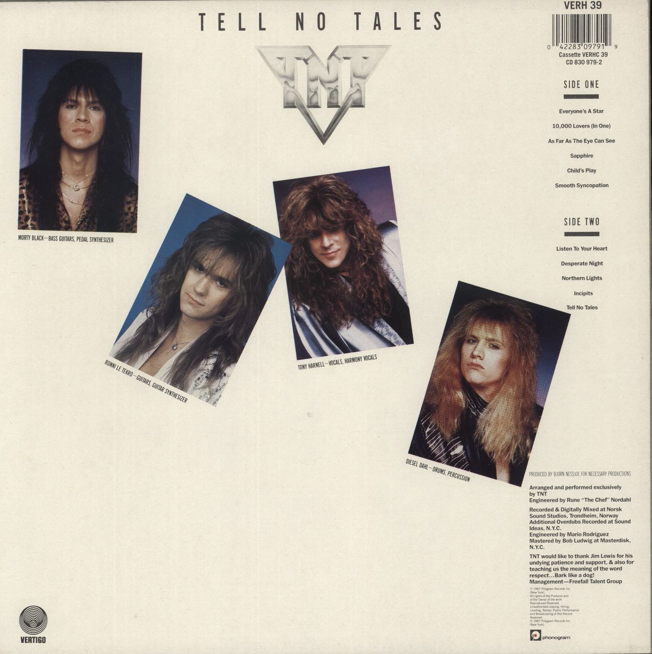 TNT Tell No Tales UK Vinyl LP