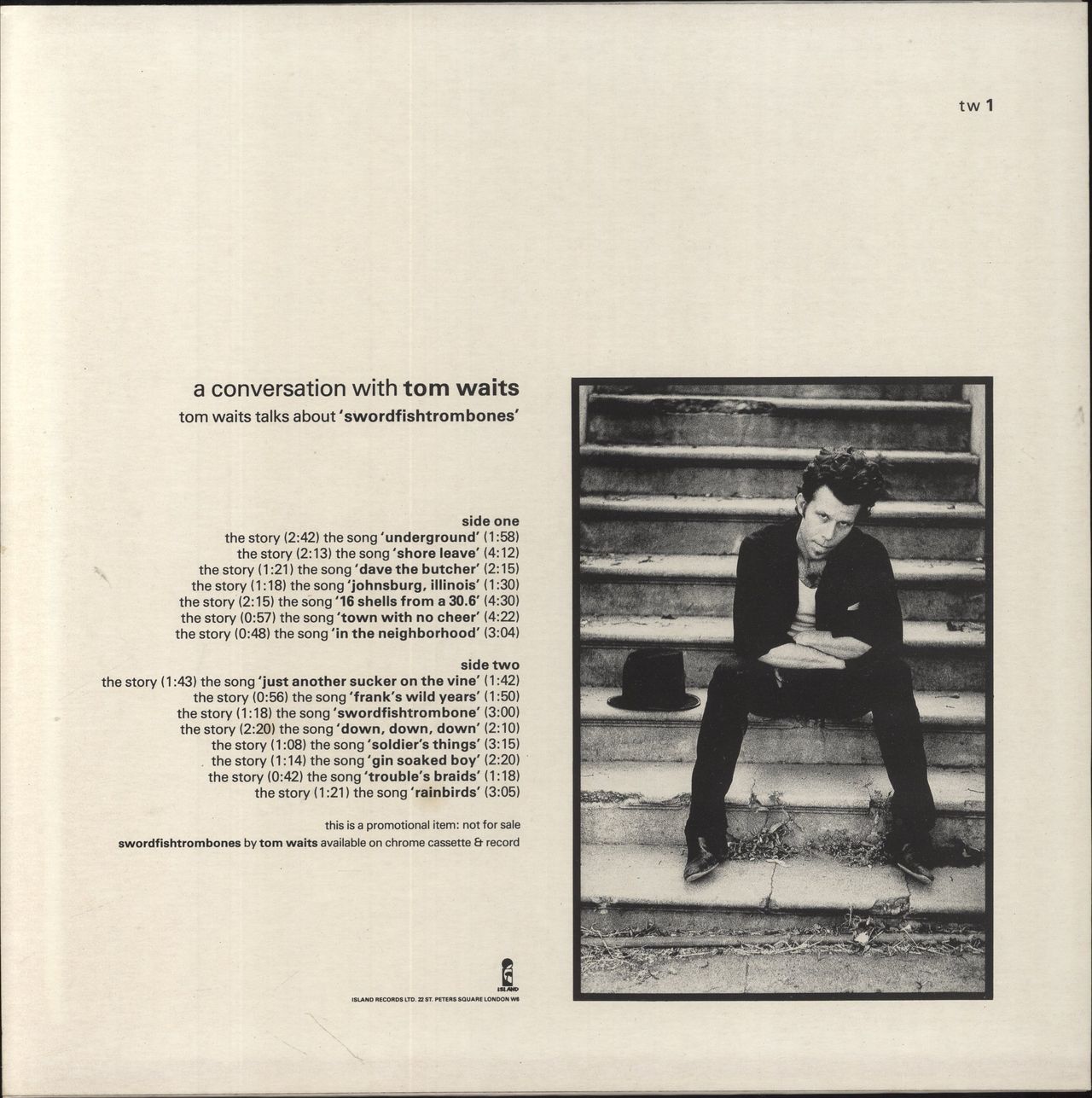 Tom Waits A Conversation With UK Promo Vinyl LP
