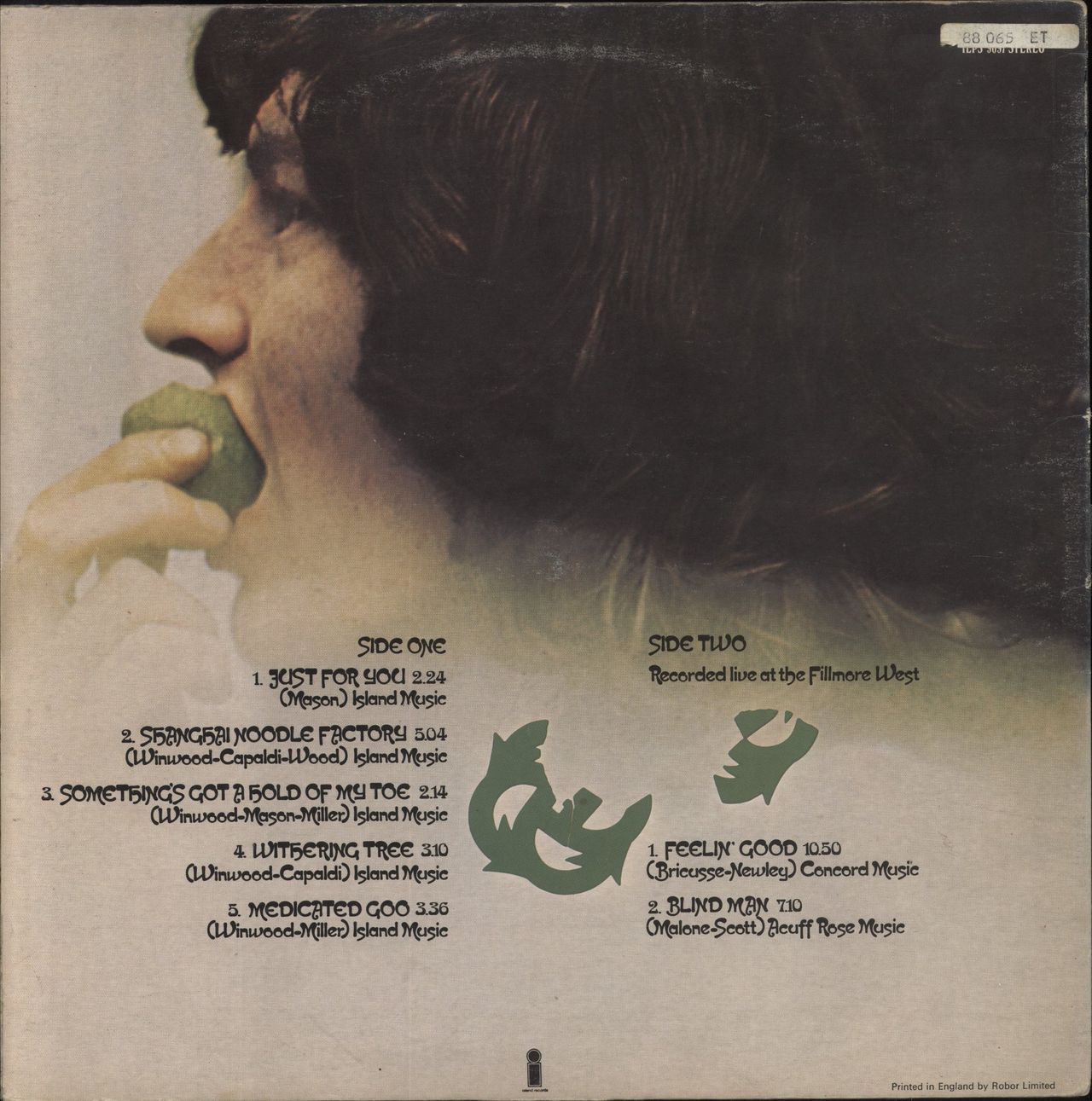 Traffic Last Exit - Palm Tree Label German Vinyl LP