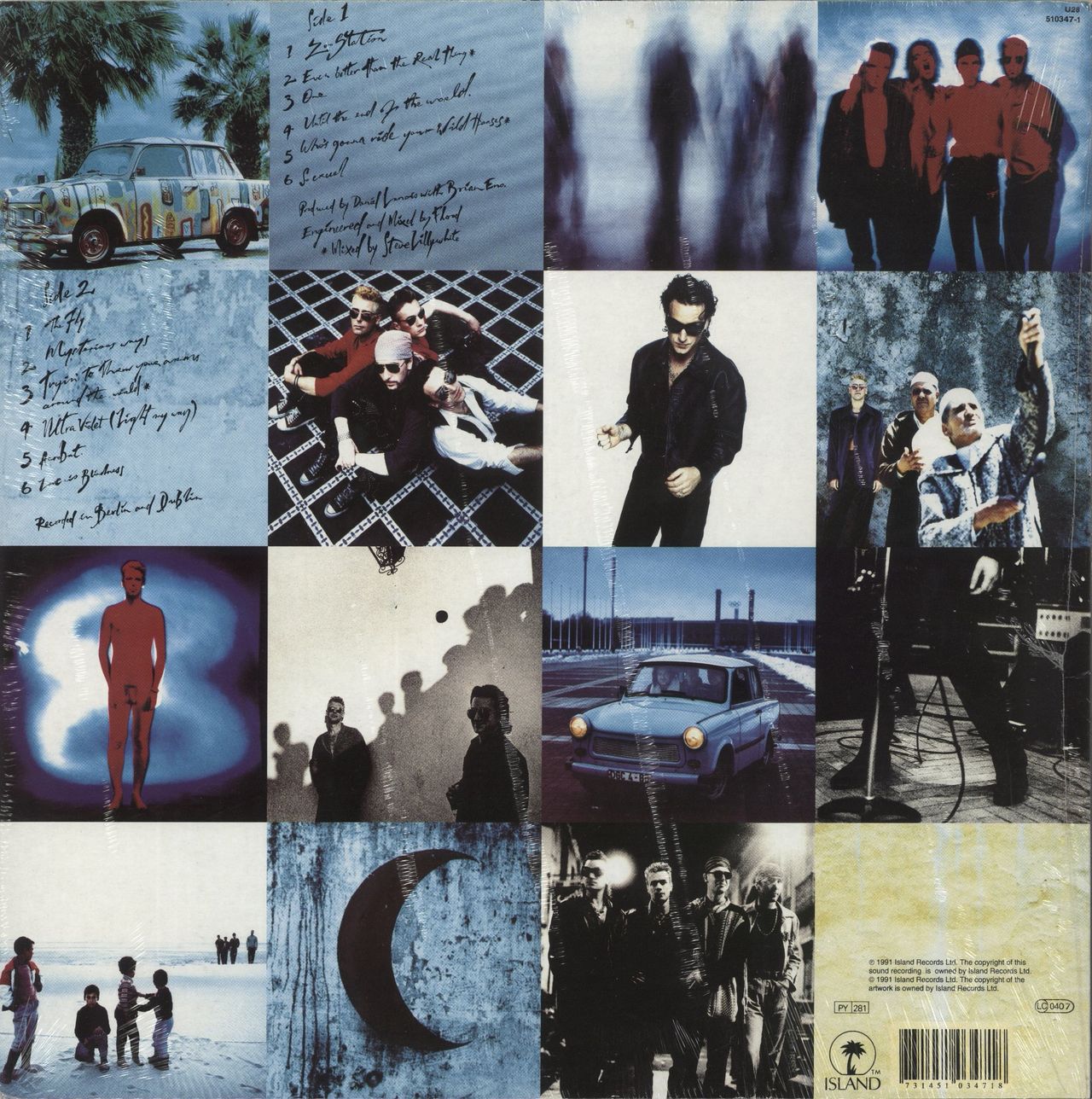 U2 Achtung Baby - 1st Uncensored Sleeve - Sealed UK Vinyl LP