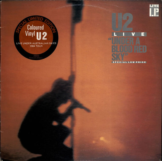 U2 Under A Blood Red Sky - Red Vinyl + Hype Sticker Australian Vinyl LP