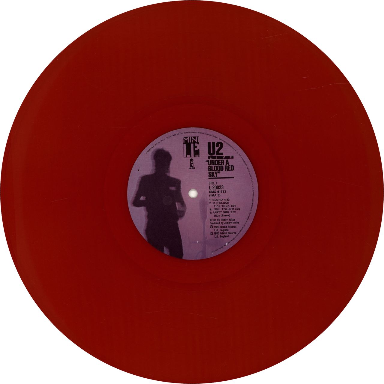 U2 Under A Blood Red Sky - Red Vinyl + Hype Sticker Australian Vinyl LP
