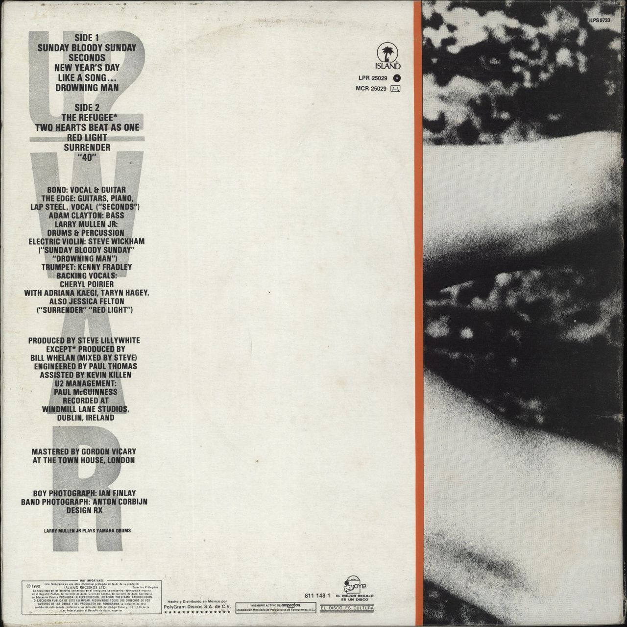 U2 War - Brown Translucent Vinyl - Gatefold Sleeve Mexican Vinyl LP