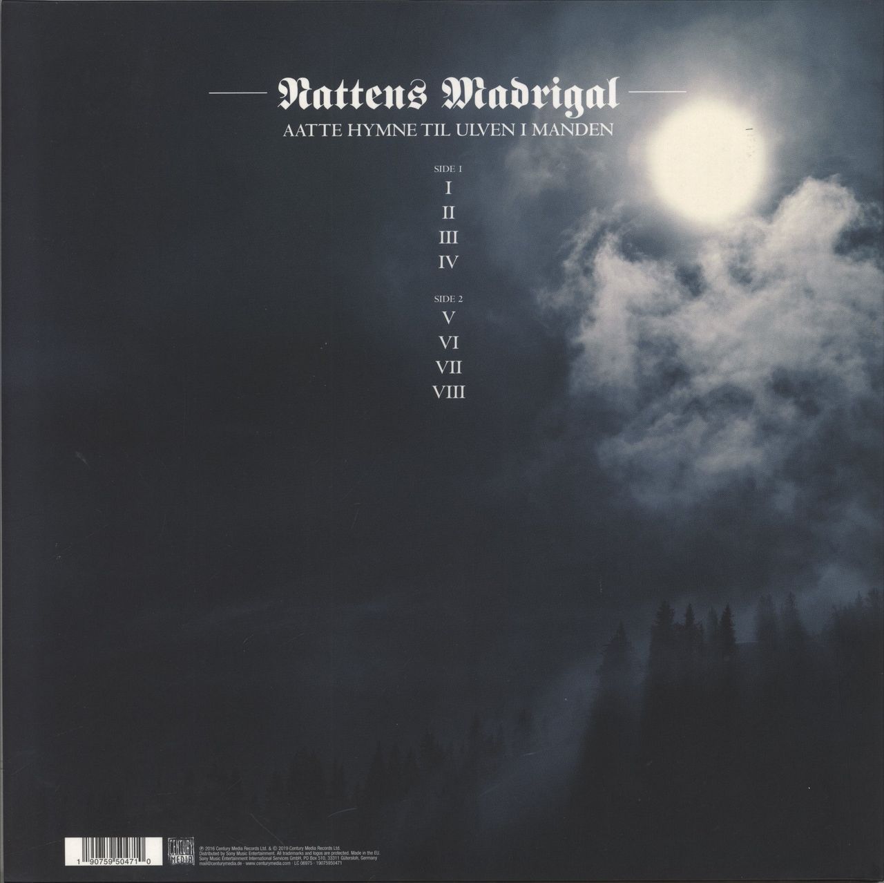 Ulver Nattens Madrigal - Aatte Hymne Til Ulven I Manden UK Vinyl LP