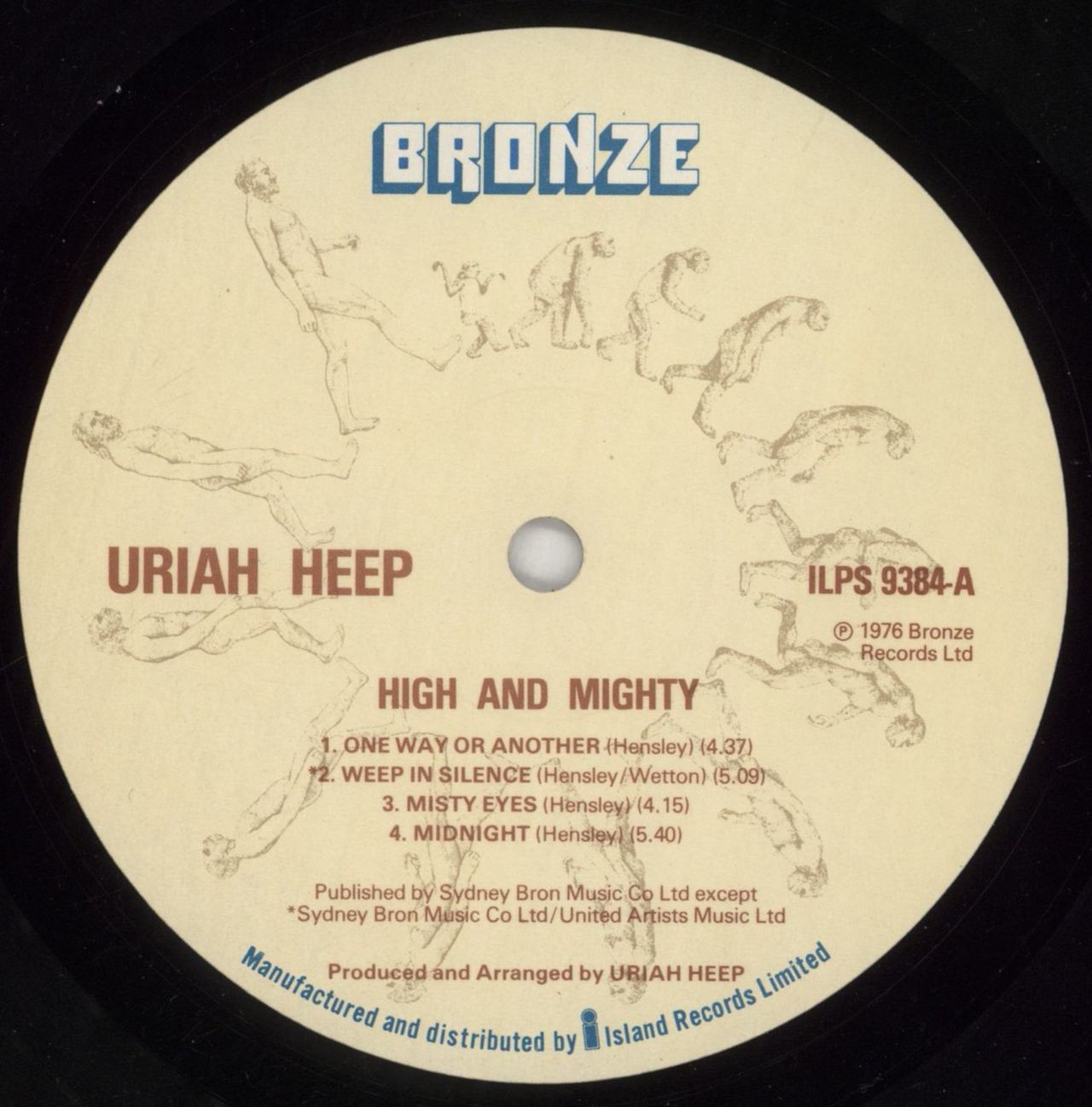 Uriah Heep High And Mighty - VG UK Vinyl LP