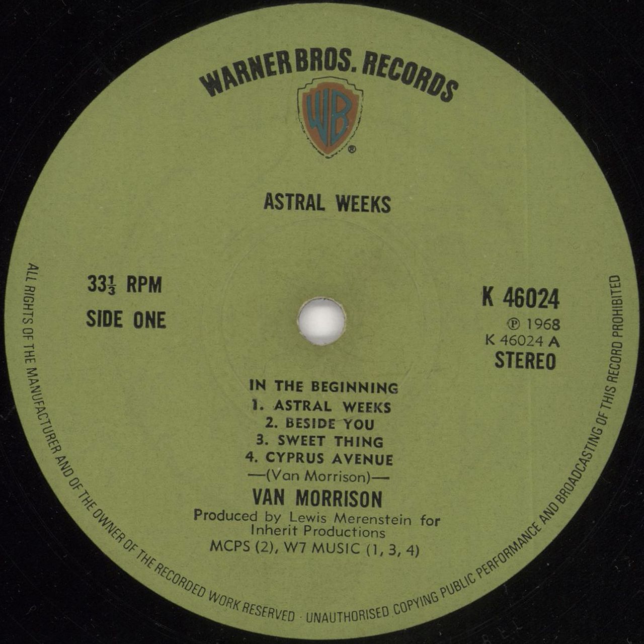 Van Morrison Astral Weeks - 2nd/3rd Issue UK Vinyl LP