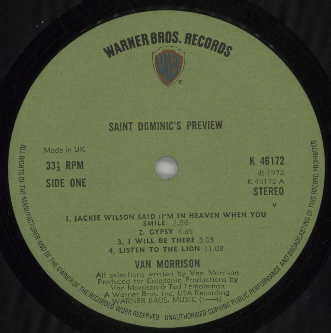 Van Morrison Saint Dominic's Preview - 1st + insert UK Vinyl LP
