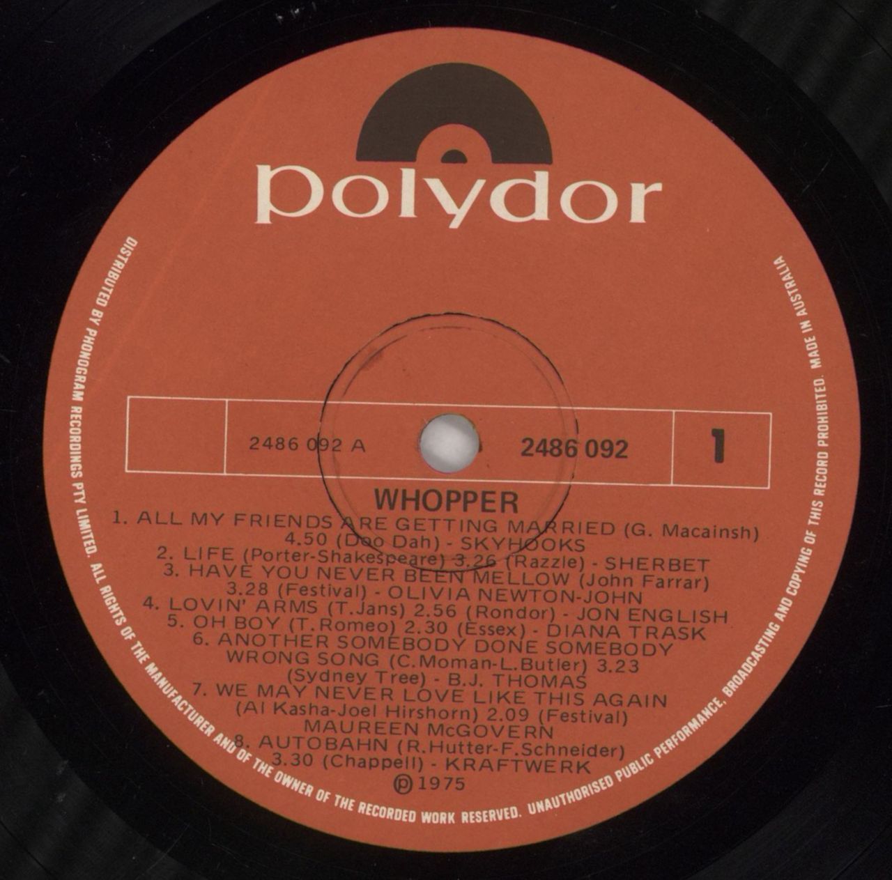 Various-60s & 70s Whopper Australian Vinyl LP