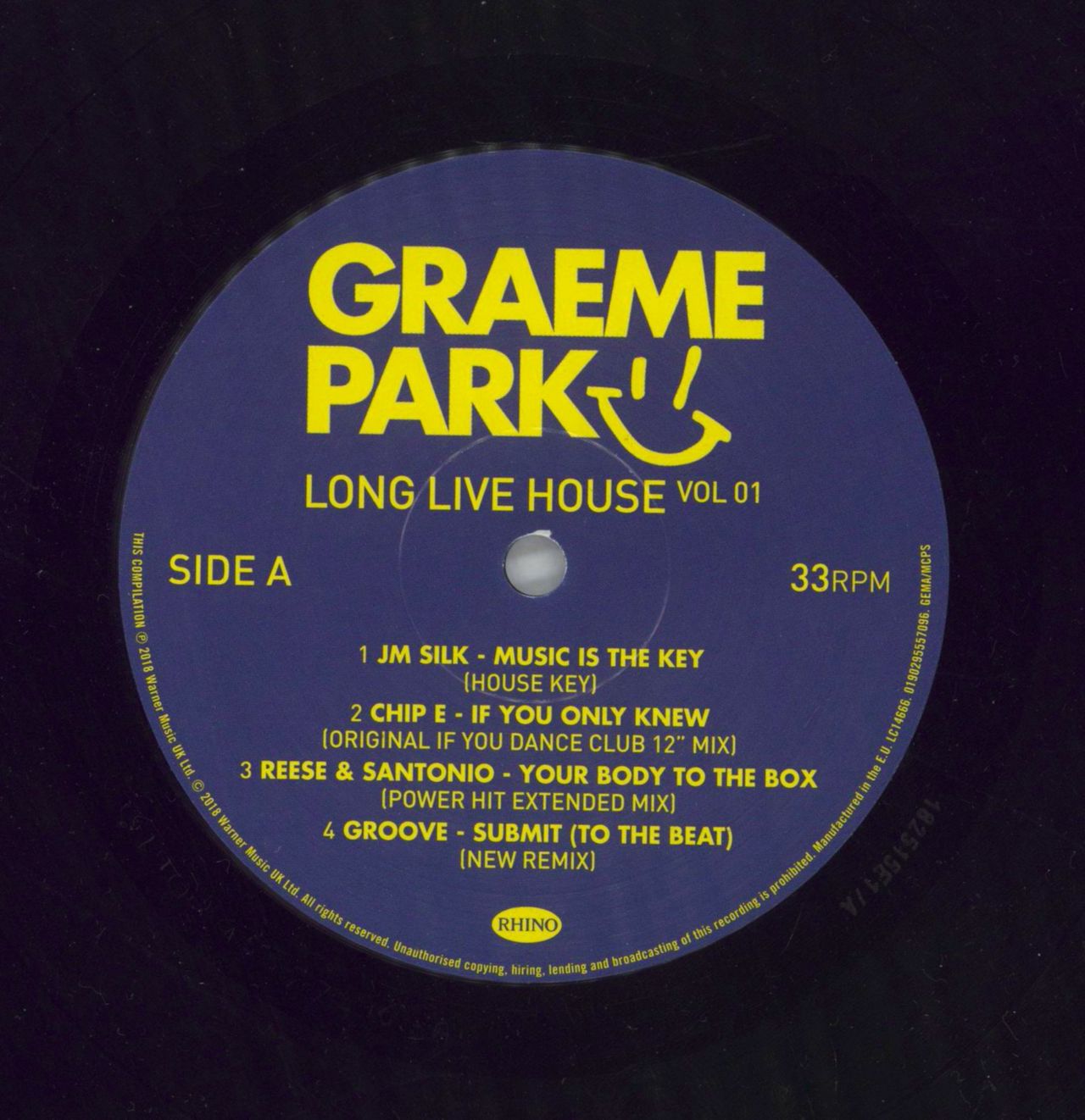 Various-Dance Graeme Park Presents Long Live House Volume 01: 1980s UK 2-LP vinyl set
