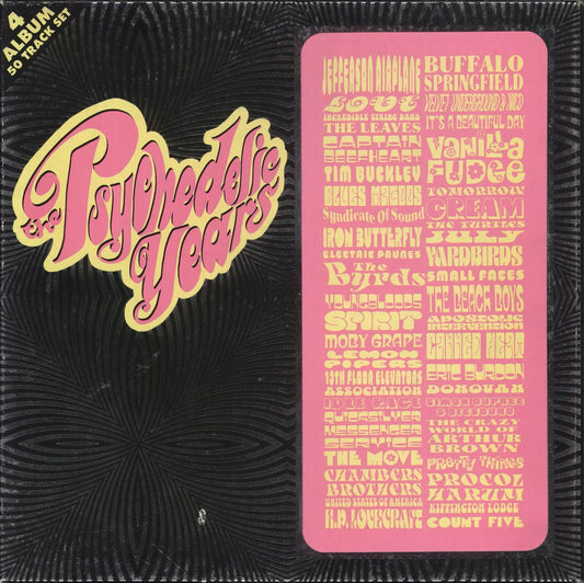Various-Prog & Psych The Psychedelic Years UK 4-LP vinyl set