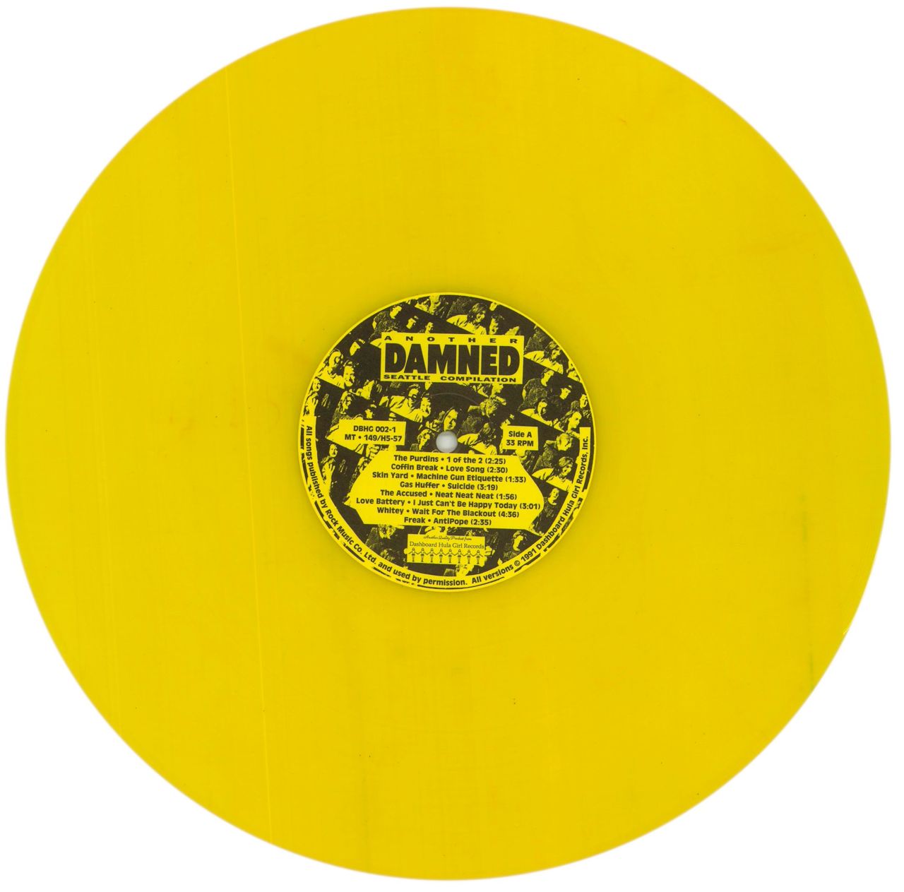 Various-Punk & New Wave Another Damned Seattle Compilation - Yellow Vinyl + 7" UK Vinyl LP