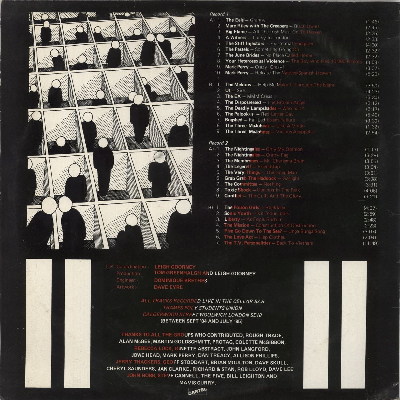 Various-Punk & New Wave Communicate!!!! Live At Thames Poly UK 2-LP vinyl set
