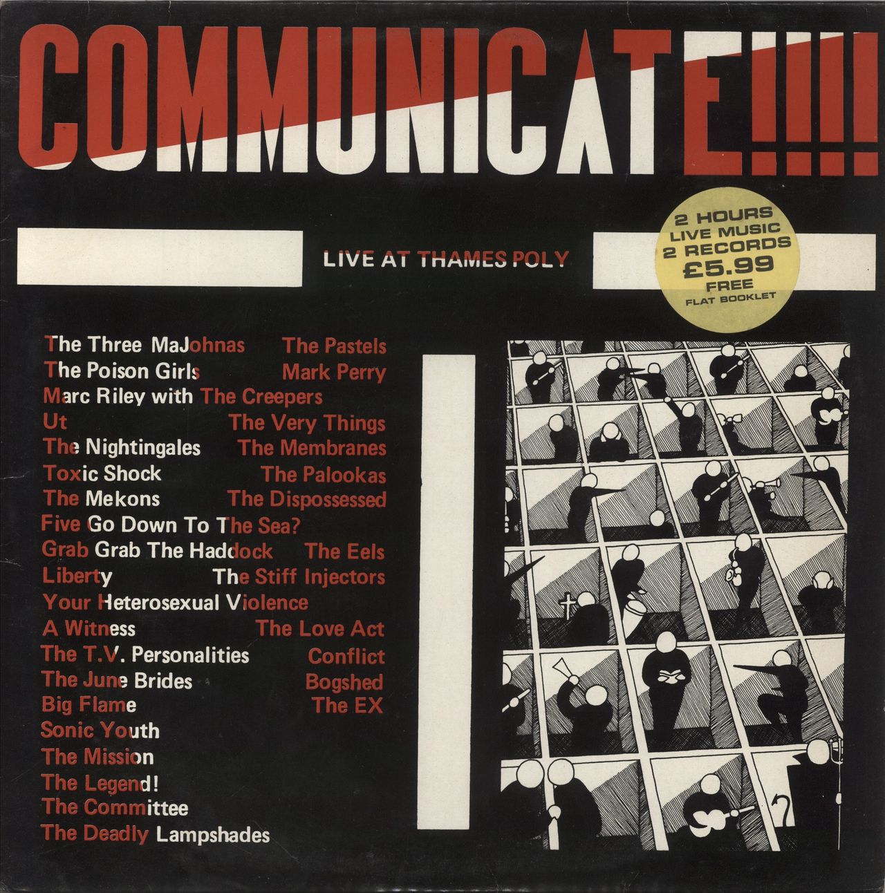 Various-Punk & New Wave Communicate!!!! Live At Thames Poly UK 2-LP vinyl set