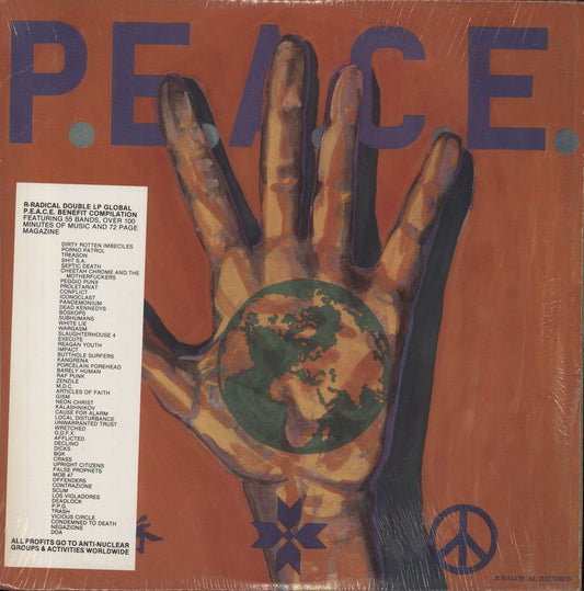 Various-Punk & New Wave International P.E.A.C.E. Benefit Compilation - Hypesticker UK 2-LP vinyl set