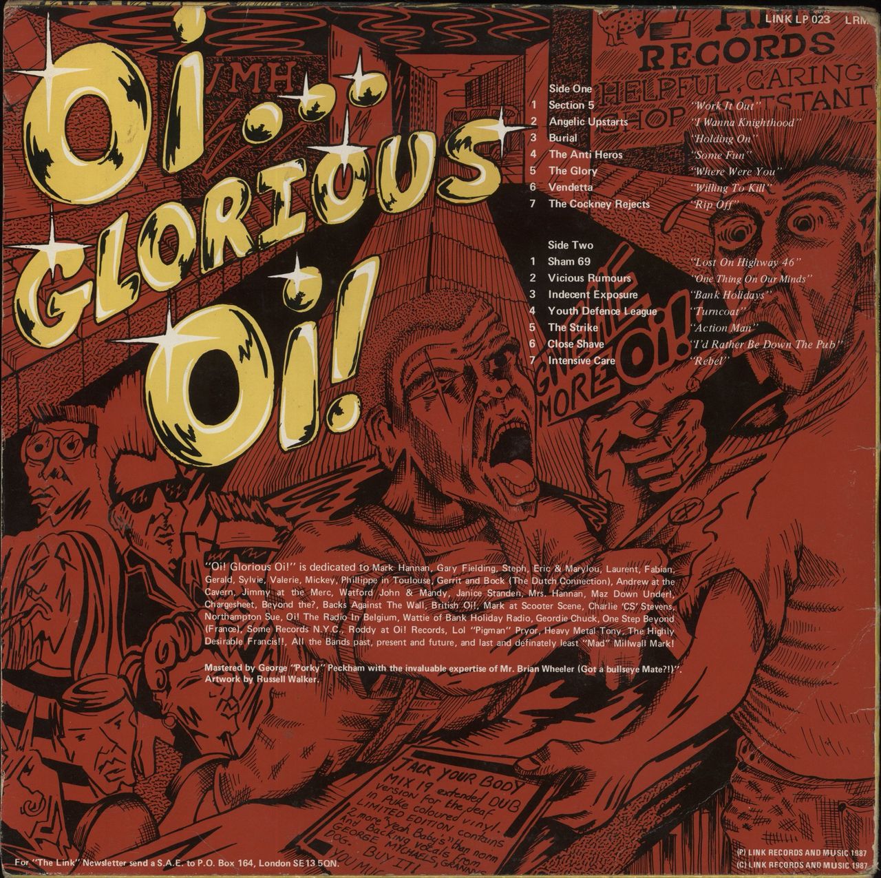 Various-Punk & New Wave Oi! Glorious Oi! UK Vinyl LP