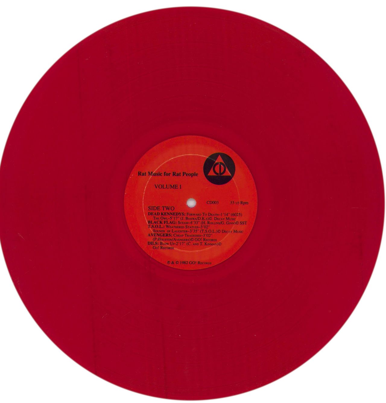 Various-Punk & New Wave Rat Music For Rat People Volume 1 - Red Vinyl US Vinyl LP