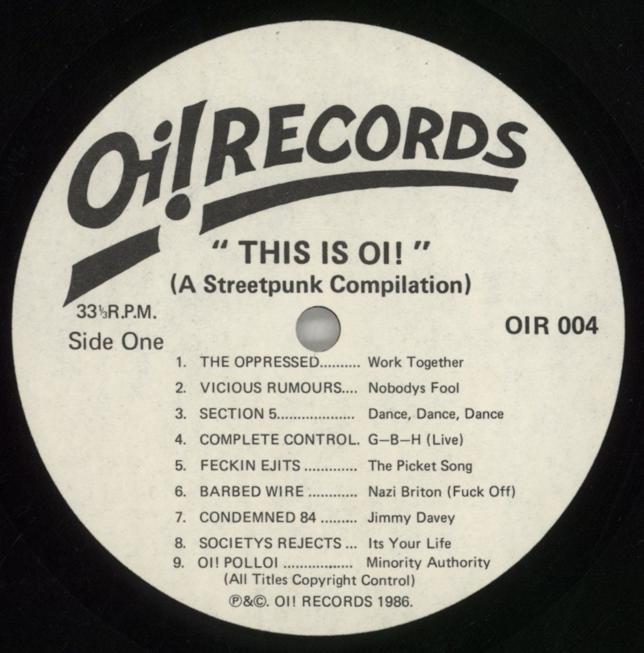 Various-Punk & New Wave This Is OI - VG UK Vinyl LP