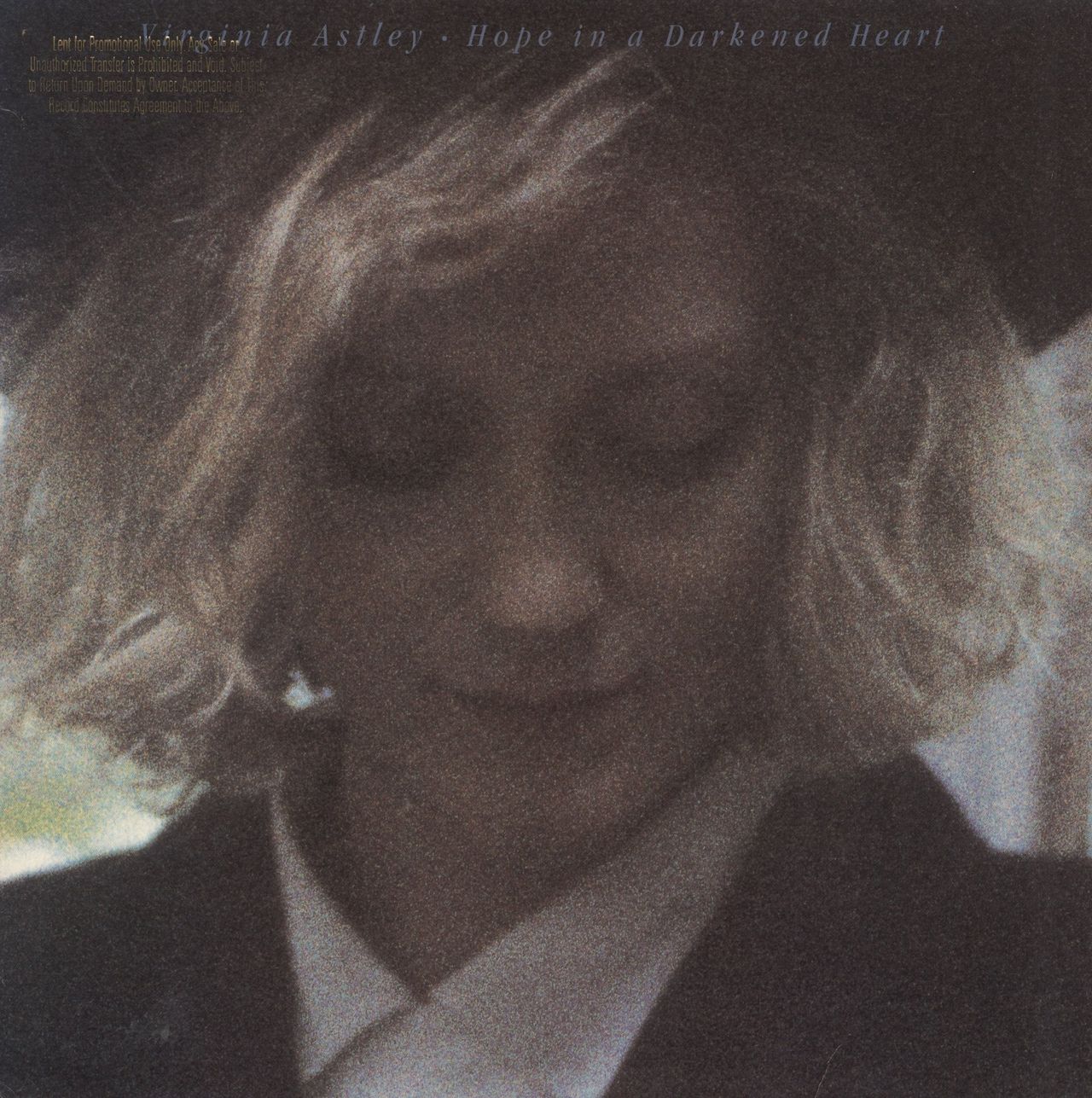 Virginia Astley Hope In A Darkened Heart - Gold promo stamped US Vinyl LP