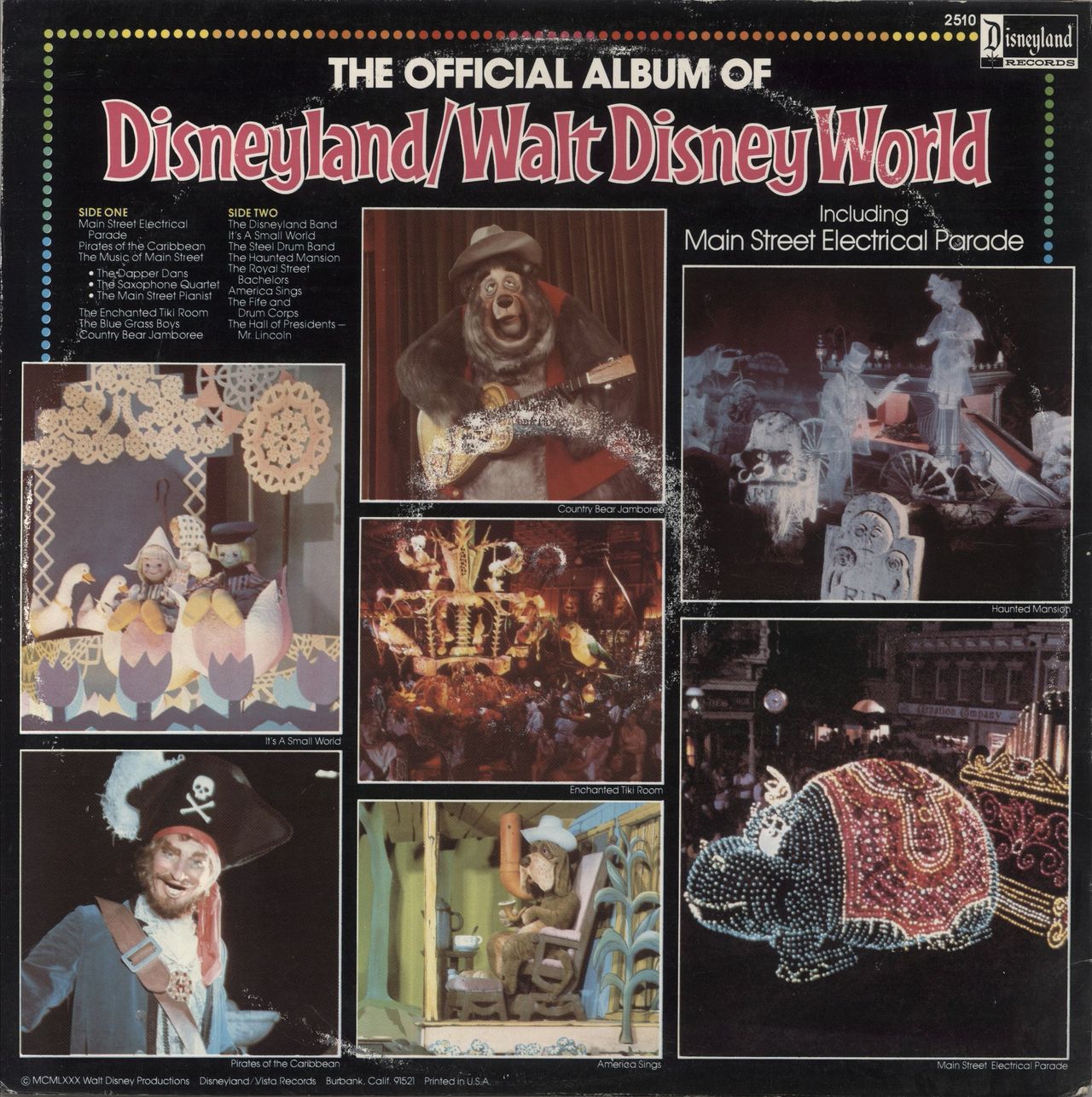 Walt Disney The Official Album Of Disneyland/Walt Disney World US Vinyl LP