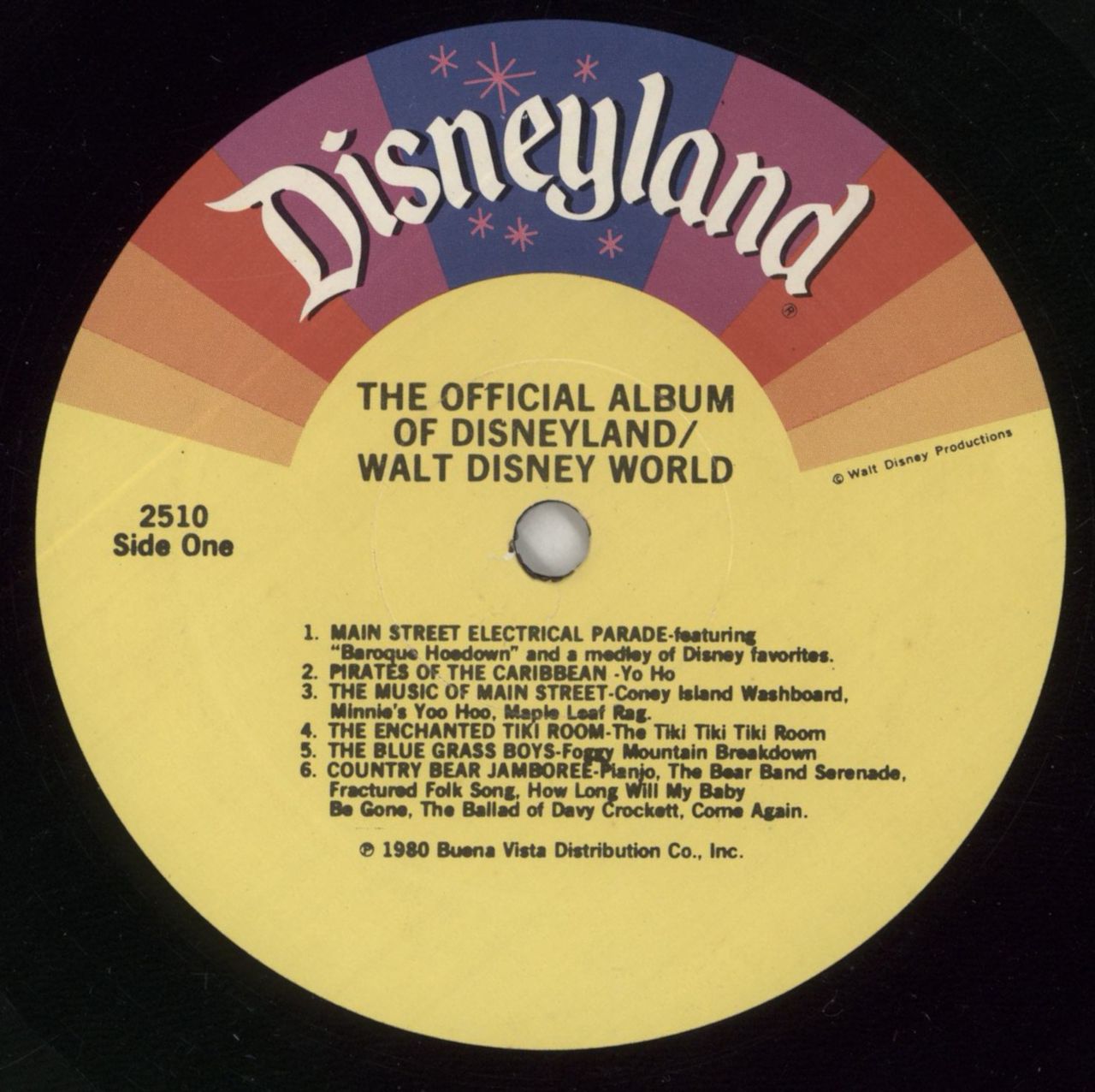 Walt Disney The Official Album Of Disneyland/Walt Disney World US Vinyl LP