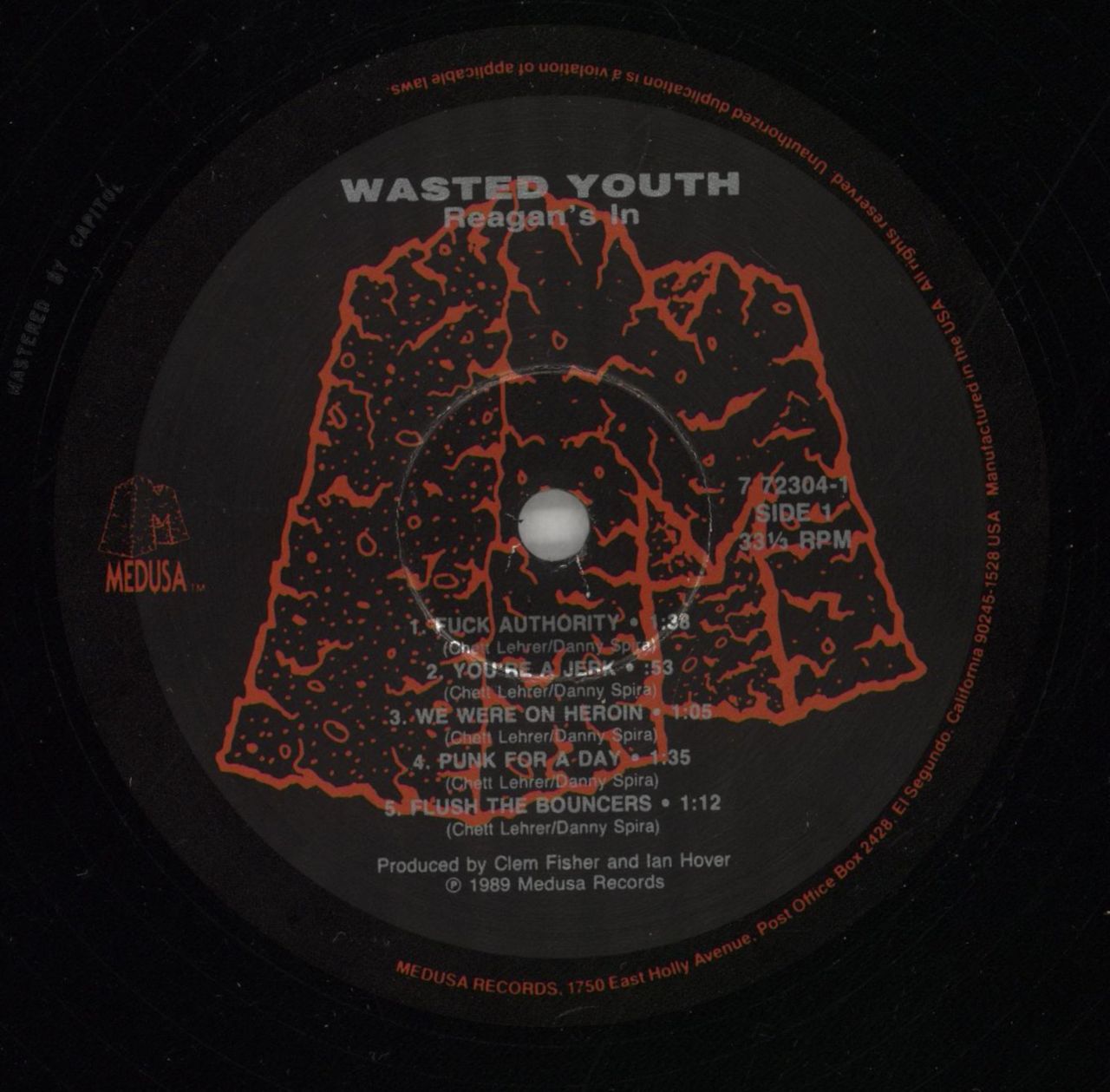 Wasted Youth (US Hardcore Punk)  Reagan's In US Vinyl LP