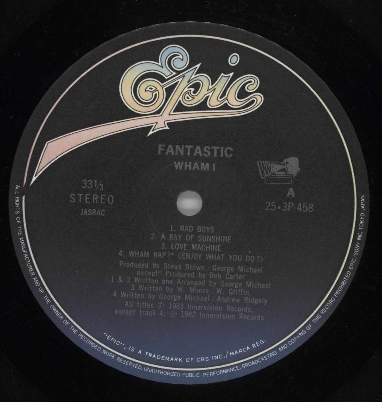 Wham Fantastic Japanese Vinyl LP