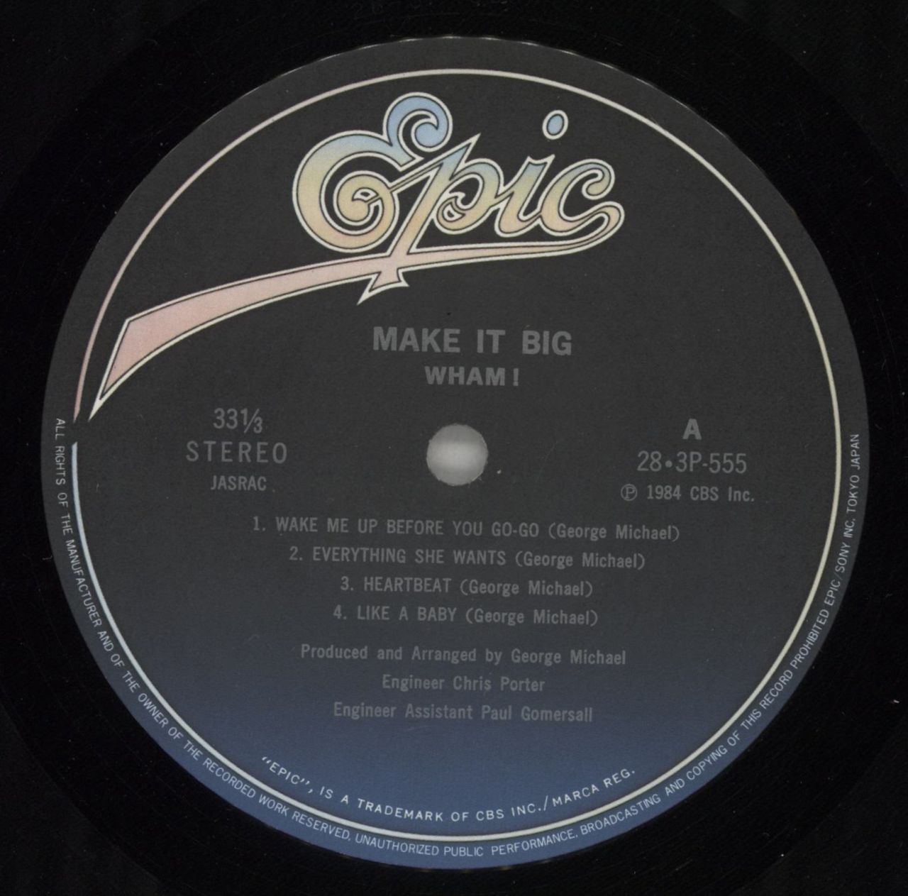 Wham Make It Big + booklet & pass Japanese Vinyl LP
