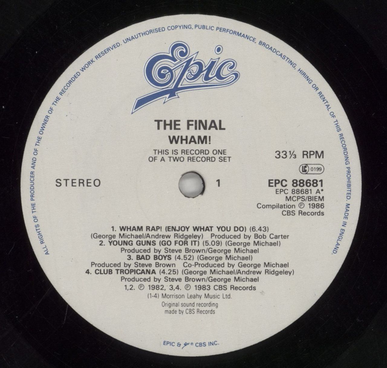 Wham The Final - gold promo stamp p/s UK 2-LP vinyl set