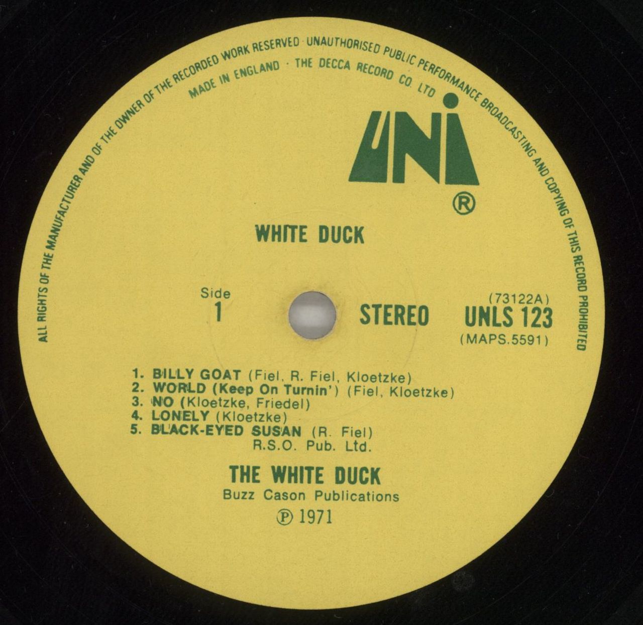 White Duck White Duck UK Vinyl LP