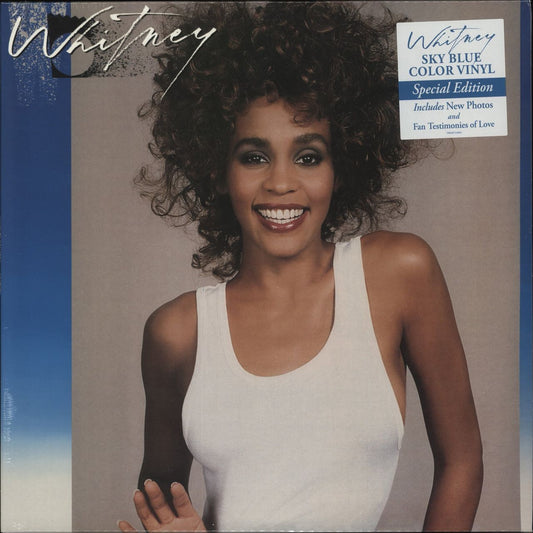 Whitney Houston Whitney - Sky Blue Vinyl UK Vinyl LP