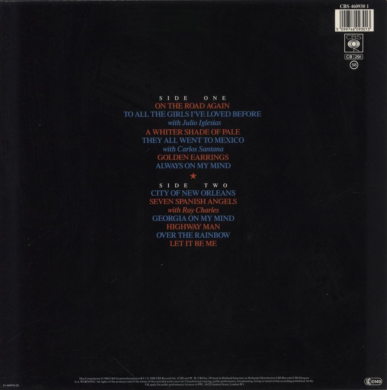 Willie Nelson Collection Dutch Vinyl LP