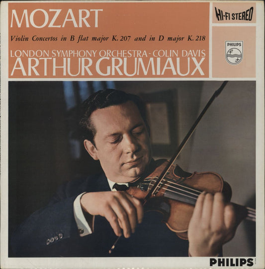 Wolfgang Amadeus Mozart Mozart: Violin Concertos In B Flat Major K. 207 And D Major K. 218 UK Vinyl LP