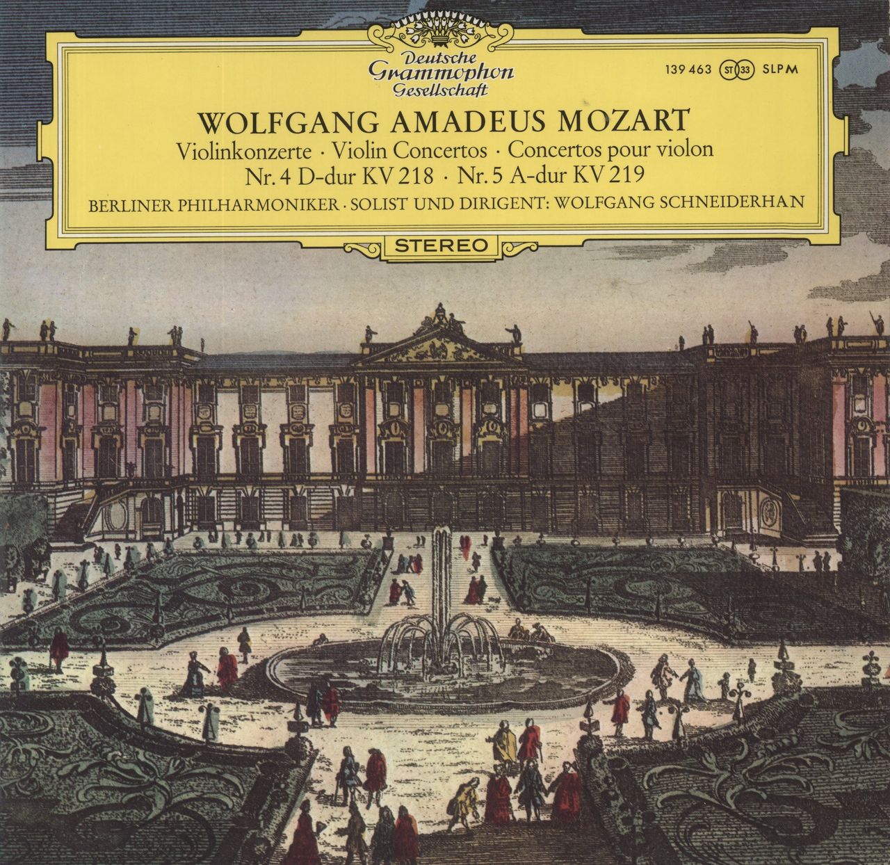 Wolfgang Amadeus Mozart Mozart: Violinkonzerte: Nr. 4 D-dur Kv 218 / Nr. 5 A-dur Kv 219 UK Vinyl LP