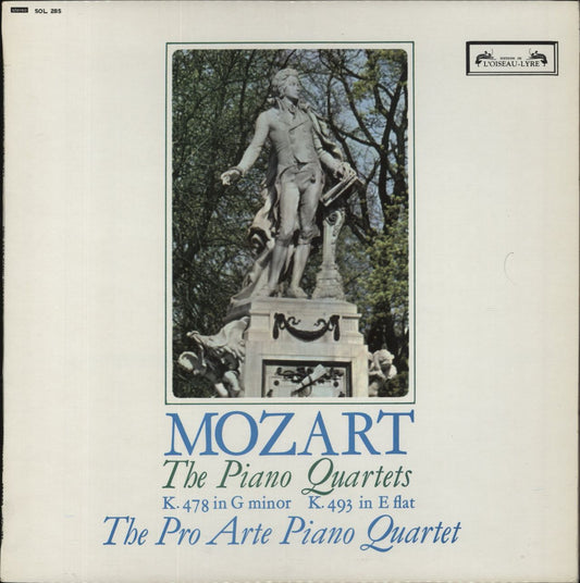 Wolfgang Amadeus Mozart The Piano Quartets UK Vinyl LP