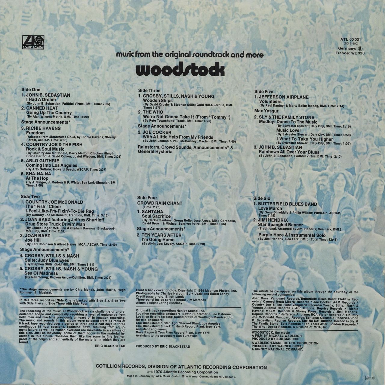 Woodstock Woodstock - Non-barcoded - EX German 3-LP vinyl set