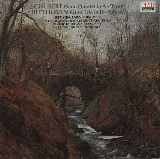 Yehudi Menuhin Schubert: Piano Quintet in A, 'Trout' / Beethoven: Piano Trio in D, 'Ghost' UK Vinyl LP