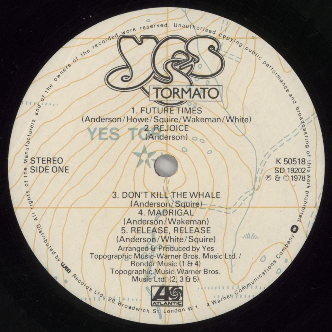 Yes Tormato UK Vinyl LP
