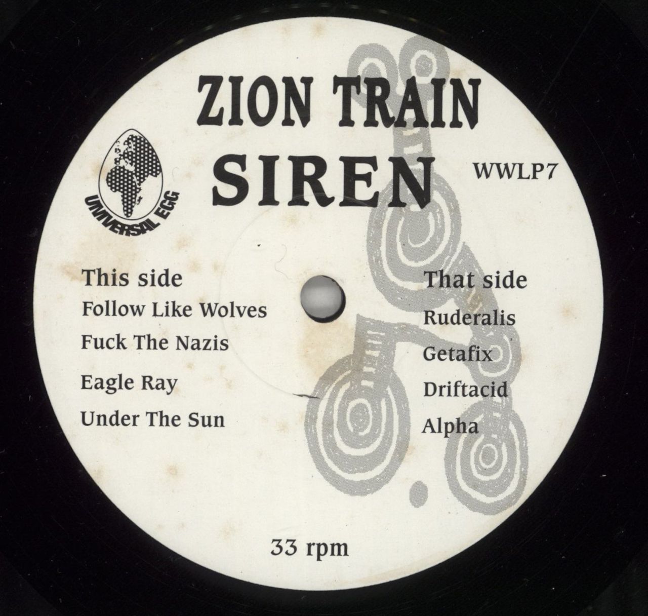 Zion Train Siren UK Vinyl LP